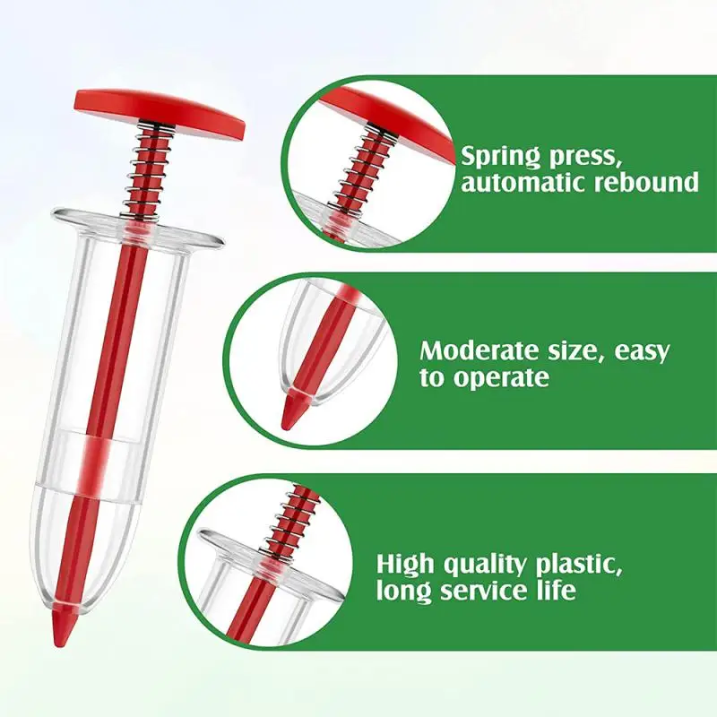 Gardening Tool Supplies Syringe Seeder Mini Sowing Seed Dispenser Garden Seed Sower Planter Manual Seeding Flower Pot Flower Bed