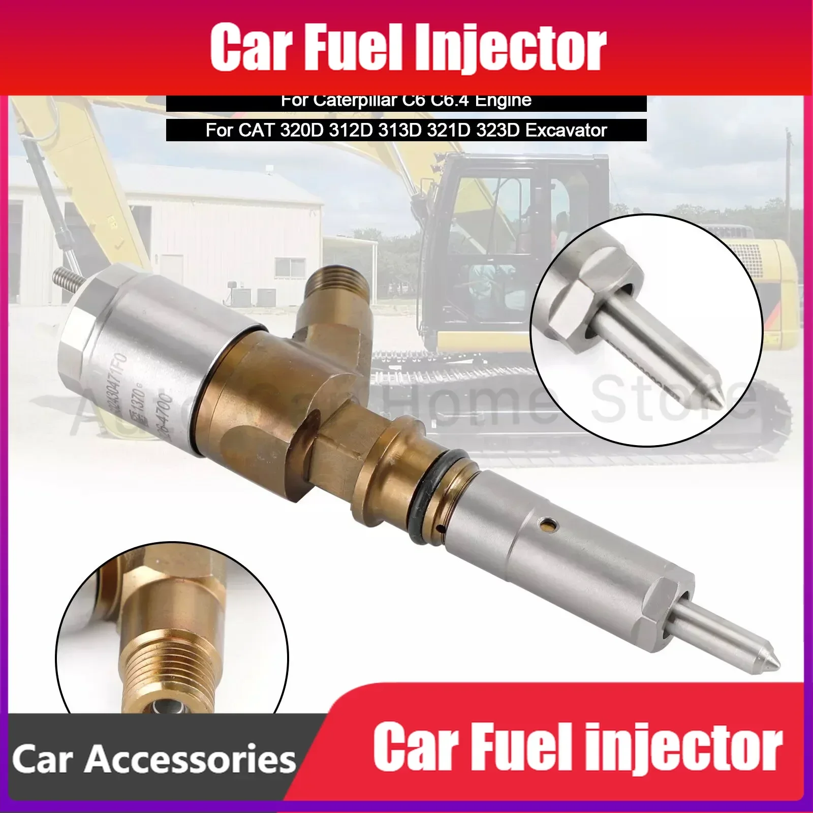 

High Quality 326-4700 10R-7675 New Diesel Fuel Injector 3264700 For Caterpillar C6 C6.4 Engine CAT320D Excavator 32F61-00062