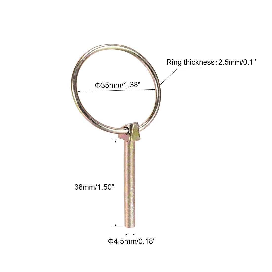 uxcell 10Pcs Linch Pin with Ring 5x40mm 6x45mm Trailer Pins Assortment Kit for Boat Kayak Canoe Trailer Tractor Trolley Hors