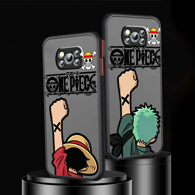 

One Piece Roronoa Zoro For Xiaomi Poco X6 X5 X4 X3 M6 M5s M5 M4 M3 F6 F5 F4 F3 Pro 5G Frosted Translucent Phone Case