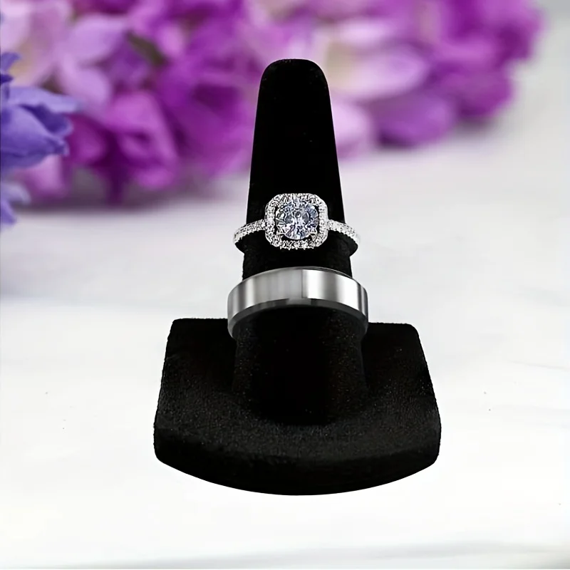 1 Piece Resin Suede Ring Stand Finger Ring Stand Ring Display Stand