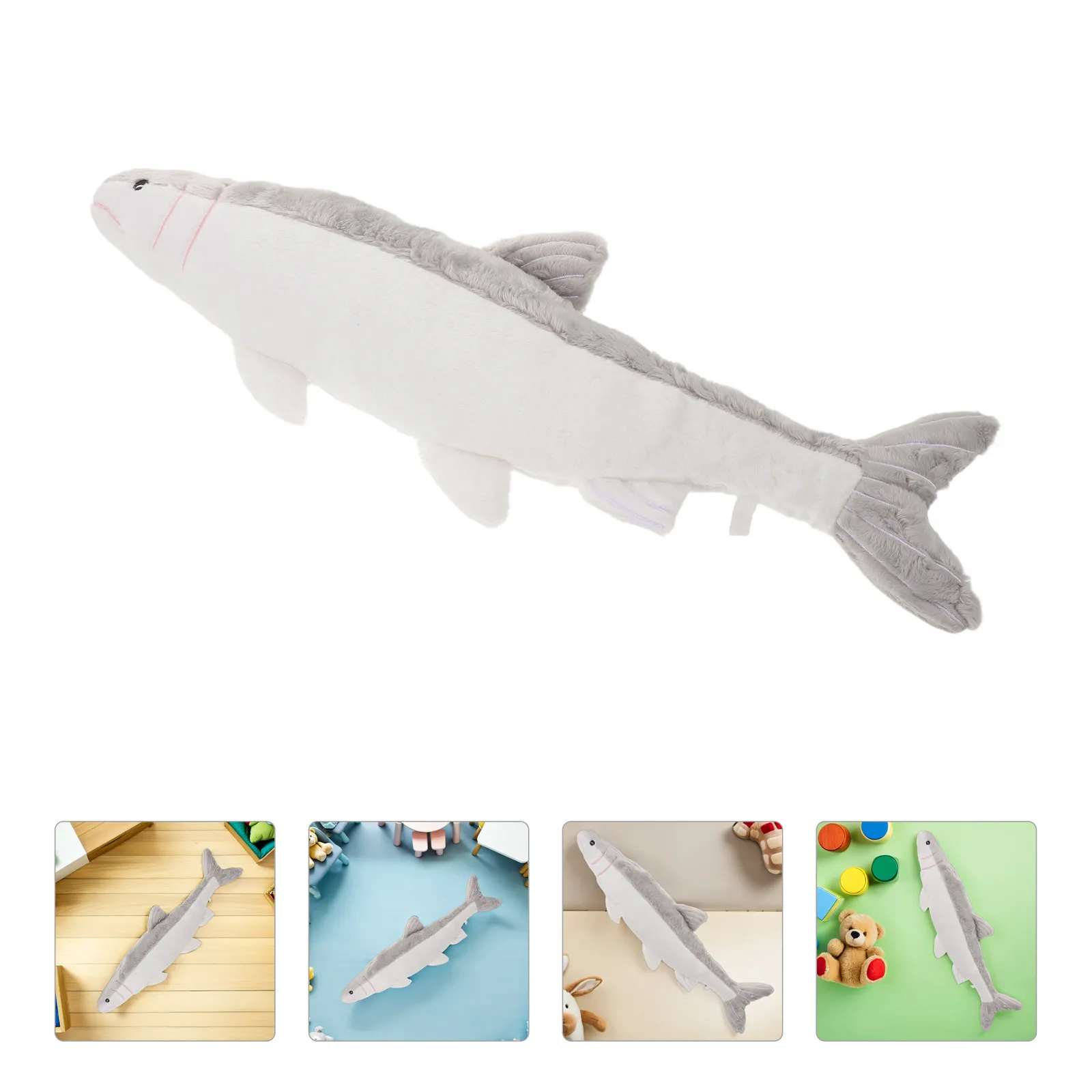 

Мягкая декоративная подушка в форме рыбки 19,3 дюйма, 3D-подушка в виде животного для дома, детской, игровой комнаты, спальни, путешествий, для детей, в морской тематике