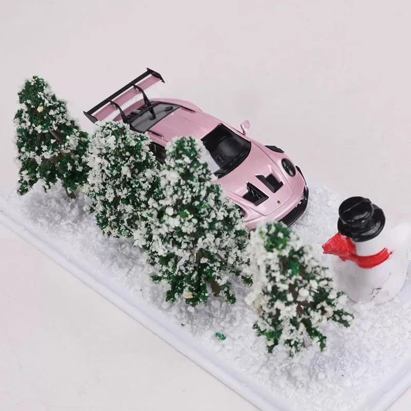 รถโมเดลไดแคสต์อัลลอยด์ 1:64 สไตล์ 911 รุ่นคริสต์มาส ลิมิเต็ดอิดิชั่น ซูเปอร์คาร์ ความเหมือนจริงสูง ของสะสมขนาดเล็กคุณภาพพรีเมียม เหมาะสำหรับเป็นของขวัญ