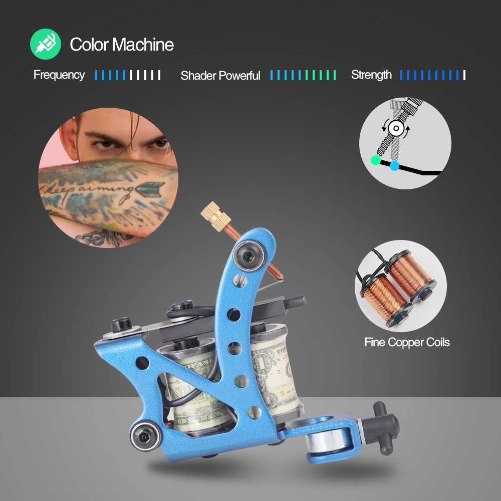 High Quality Tattoo Machine Professional Hot Sales Tattoo Coil Lining Wrap Coils Guns Liner Shader Beginner Tattoo Supplies