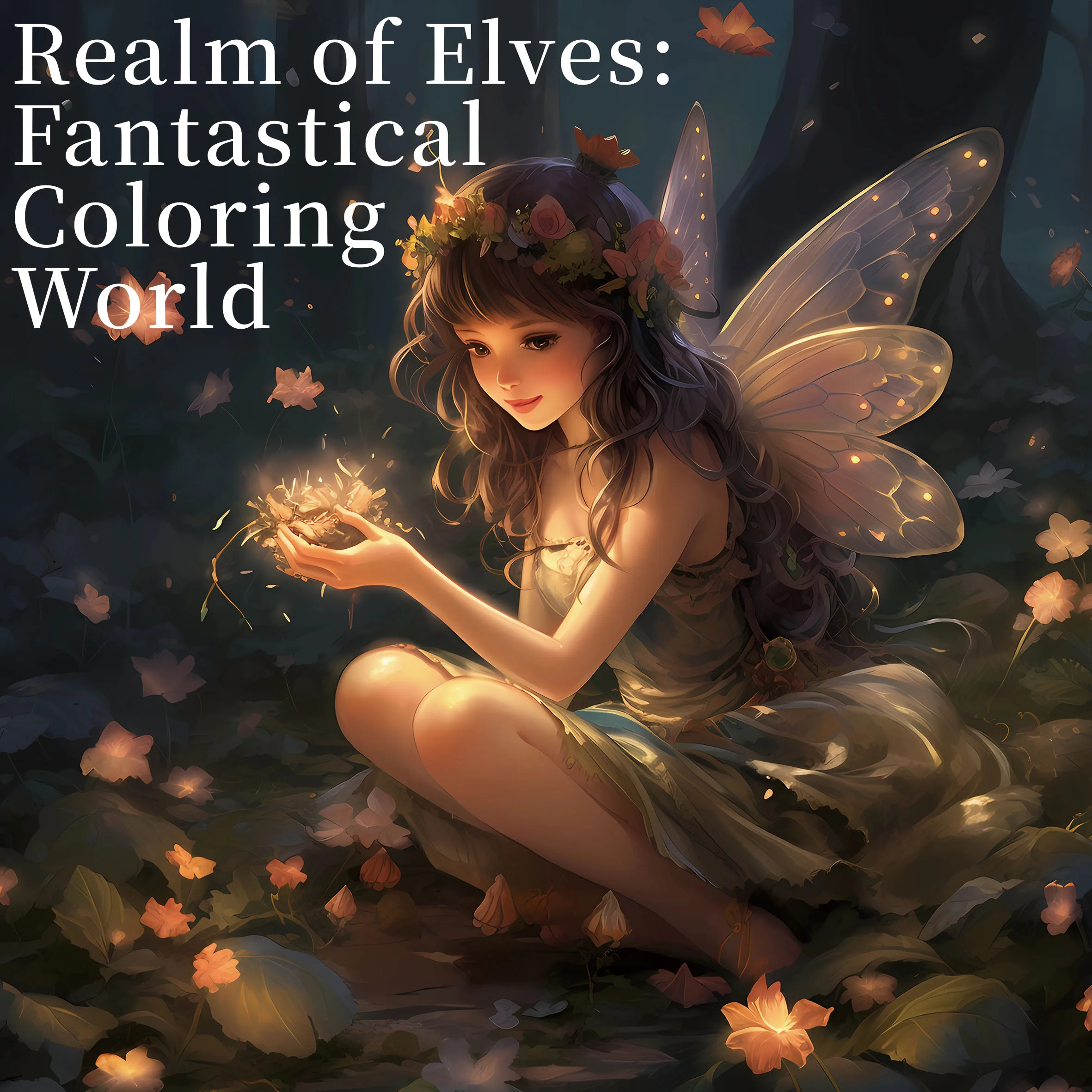 1pc Realm of Elves Art Coloring Book 20 Page Gift For Birthday Party Relieve Stress Kill Time Graffiti Painting Drawing  ﻿books