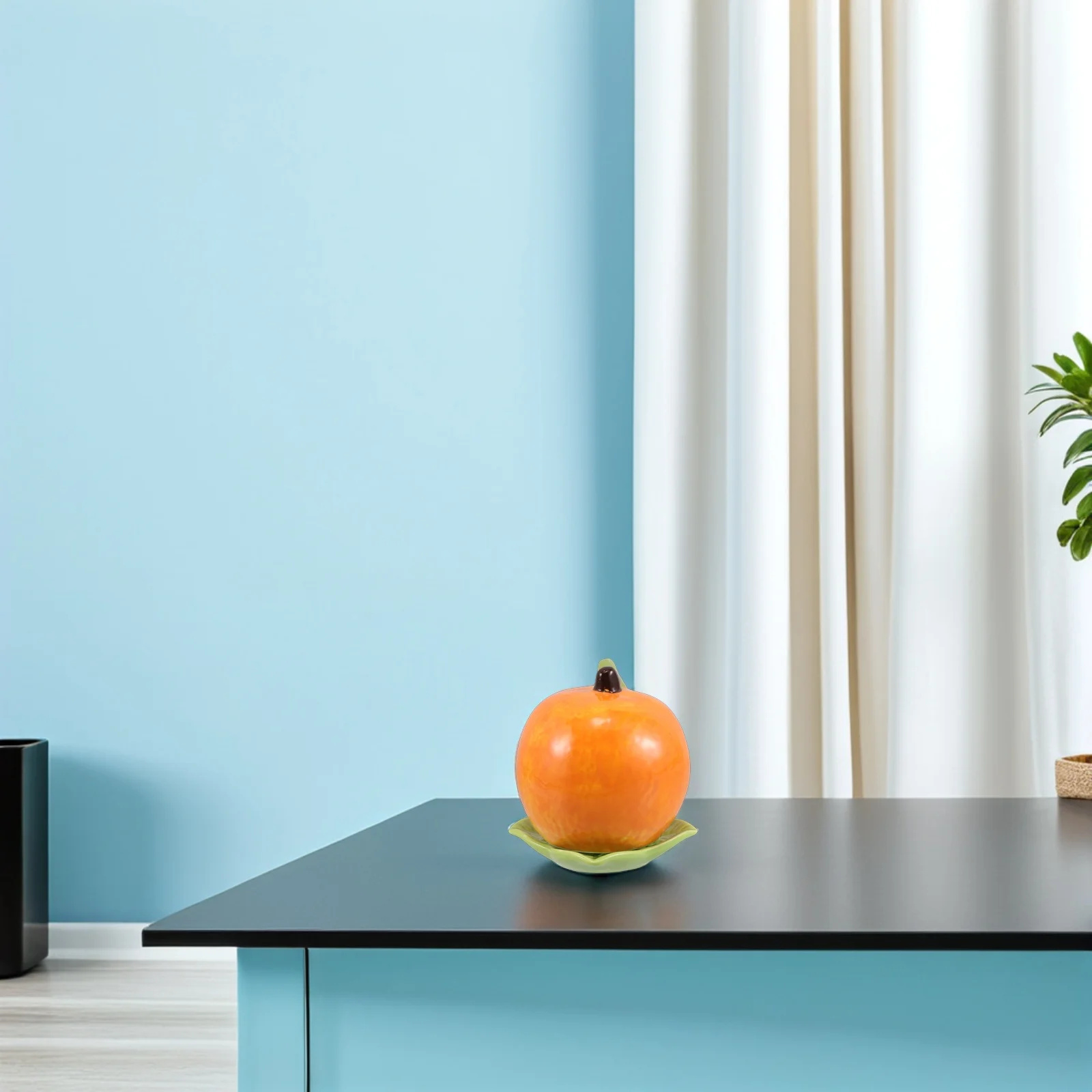 

Ceramic Orange Toothpick Holder Fruit Shaped Dispenser Jar Kitchen Cotton Swab Storage Jar Restaurant Table Decor