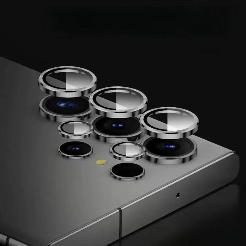 For Samsung Galaxy S26 Ultra S25Ultra Camera Protector Metal Rings Lens Alloy Glass Protector For S23 S24 Back Cap Cover Locator