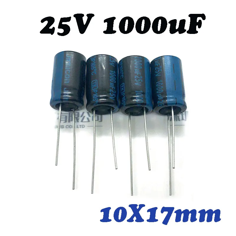 25V1000UF 1000UF/250V 10X17mm Aluminum electrolytic capacitor 1000uf 25V
