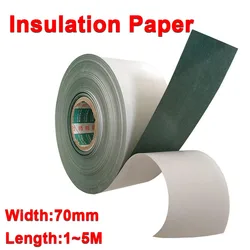70mm Width Insulation Paper for Lithium Battery Pack 1~5 Meter with Glue Attached Fish Paper 18650 21700 26650 32650 Battery