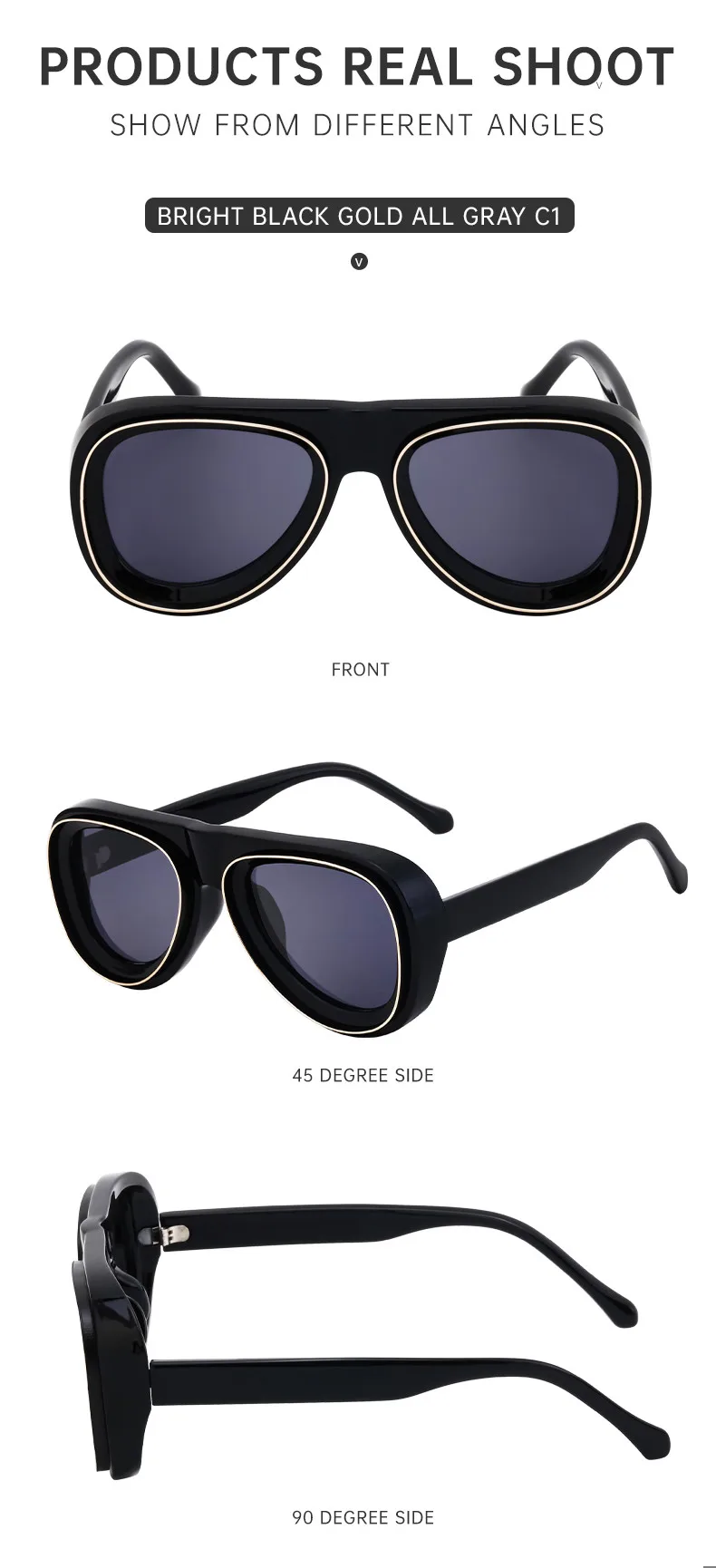 Ovale Rahmen Punk Sonnenbrille Männer 2024 Luxusmarke Designer Vintage Steampunk Sonnenbrille für männliche Schild Brille Brille uv400 – Detail 14
