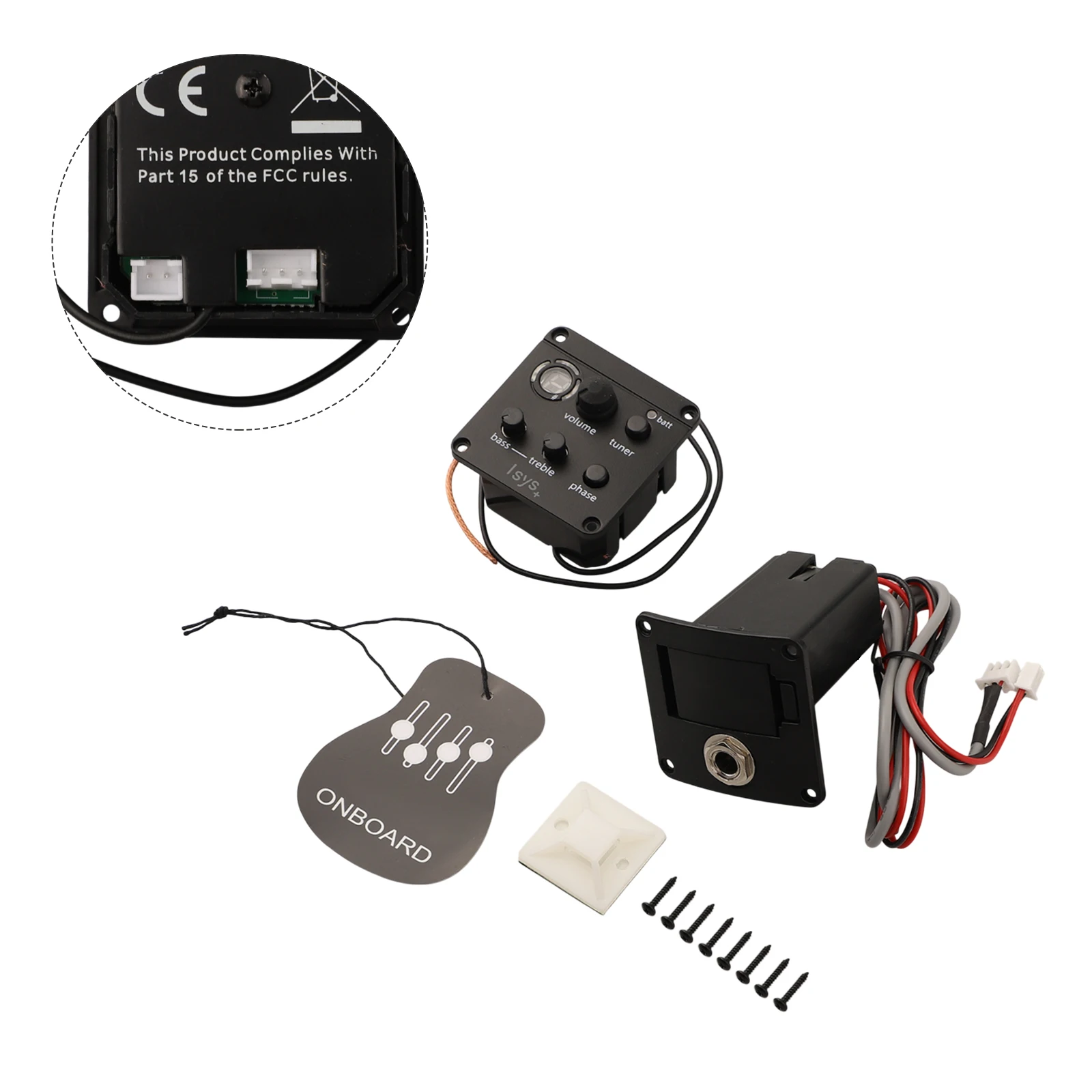 Acoustic Guitar Pickup Acoustic Guitar Preamp Enhance Your Sound Low Battery Indicator Optimize Your Sound Phase Controls