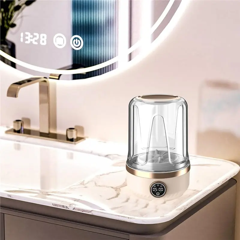 غسالة صغيرة محمولة A98I-2L للجوارب والملابس الداخلية، غسالة محمولة أوتوماتيكية بالكامل للسفر والاستخدام المنزلي