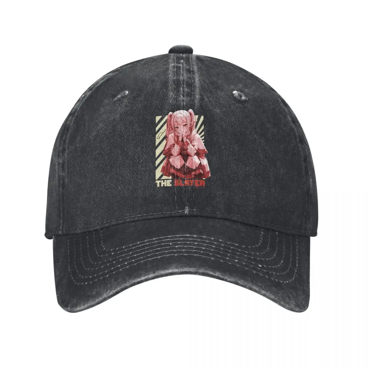 

The Slayer Frieren At The Funeral Baseball Cap Vintage Distressed Denim Anime Girl Headwear Unisex Outdoor Unstructured Soft Hat