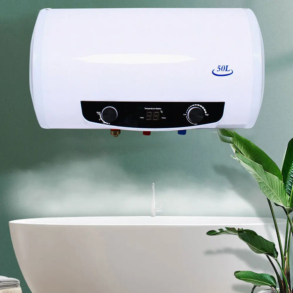 Tanque de agua caliente con cilindro eléctrico de 35L, calentador de agua sin tanque de 220V, caldera Horizontal