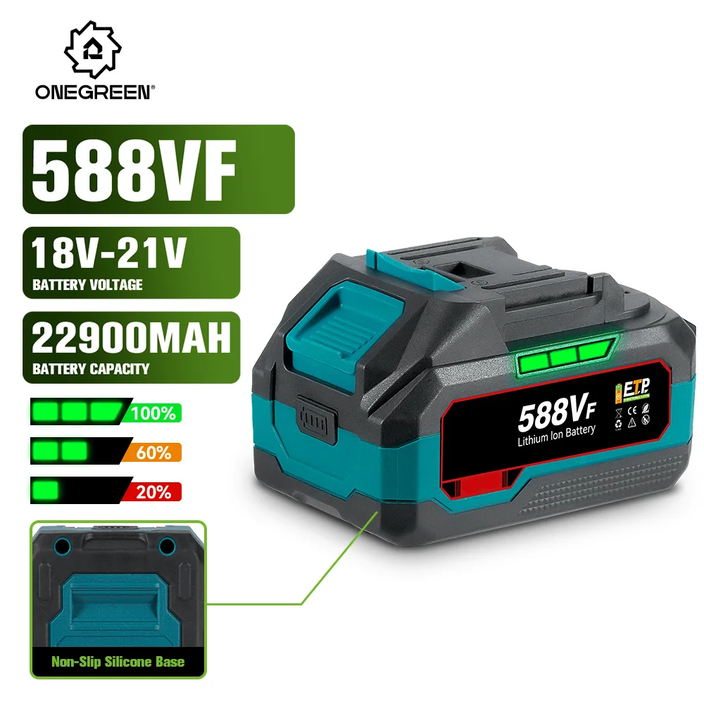 Batteria ricaricabile agli ioni di litio 588VF 22900mah Batteria Li-lon Chiave elettrica Utensili elettrici a batteria per Makita 18V Batteria Pin