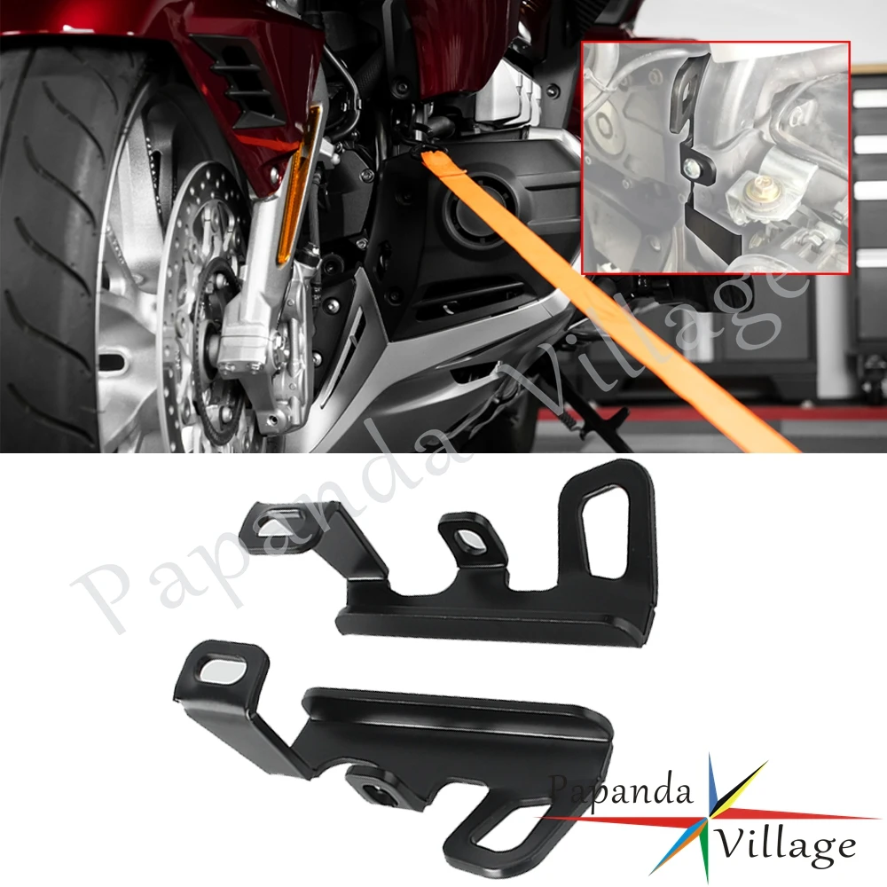 Front Tie Down Brackets Trailer Mount Strapdown Point Kit Compatible with 2018 UP Honda Goldwing GL1800 GL 1800 2019 2020-2024