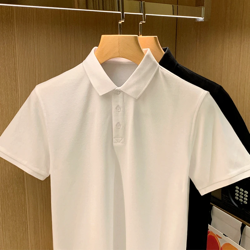 2023 summer golf men short sleeve T-shirt lapel quick-drying sport shirt