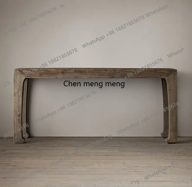 خزانة ديكور لطاولة المدخل من الخشب الصلب بتصميم عتيق أمريكي عتيق