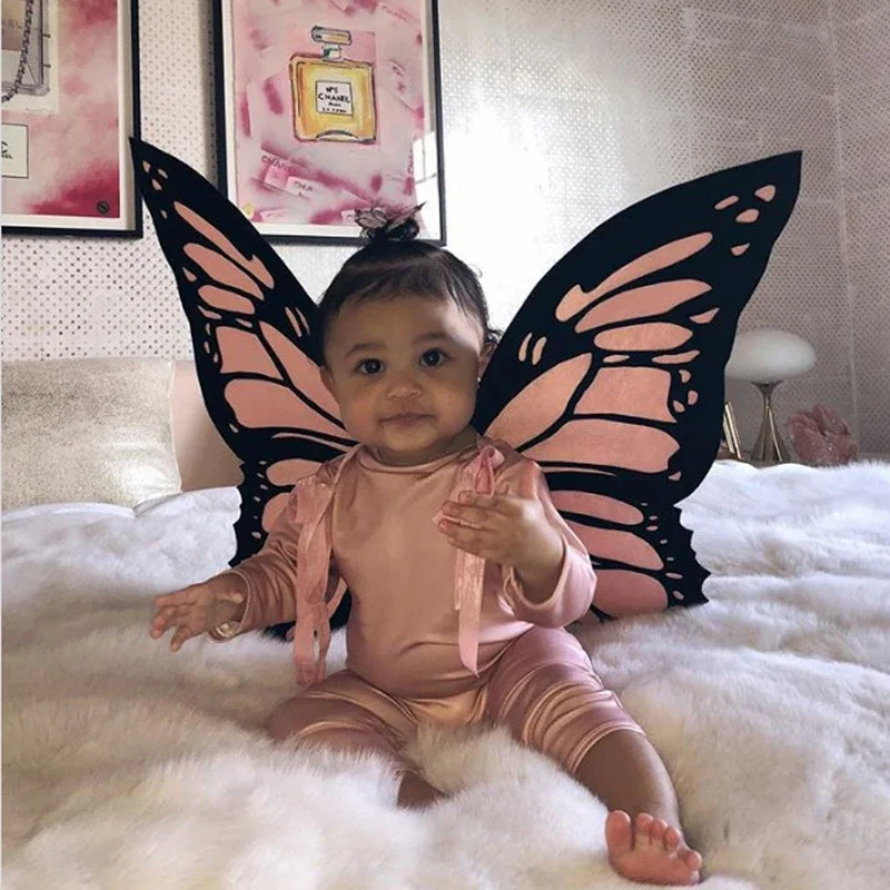 2025 Pink Butterfly Wings Cosplay Baby Halloween Costumes For Women Princess Children's Day Fancy Role Party Performance Parent