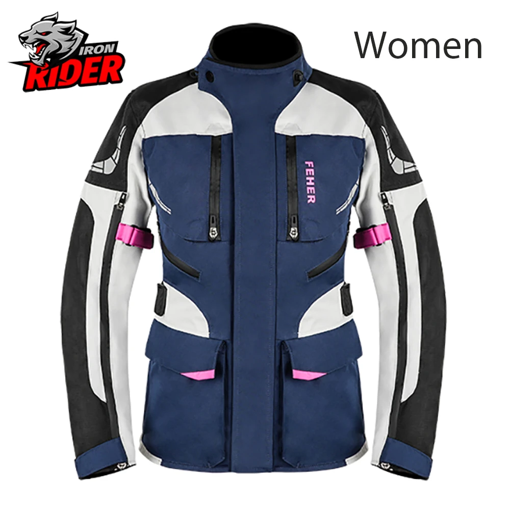 

Women Motorcycle Rally Jacket Waterproof Motorbike Riding Protective Jacket Wear Resistant Anti Drop Motocross Clothing