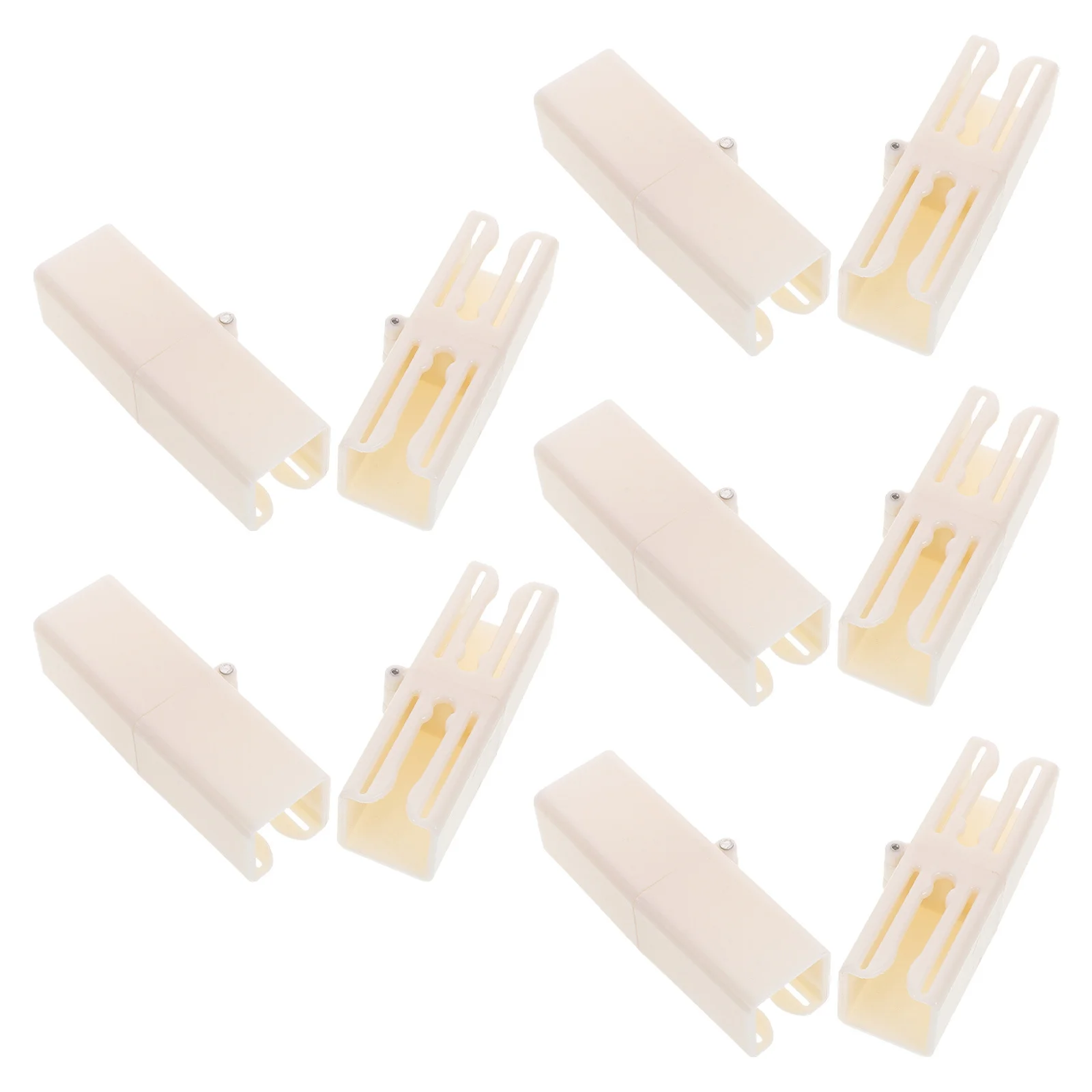 10 قطعة موصلات مسار الستار قابلة للطي موفرة للمساحة سهلة التركيب موصل السكك الحديدية البلاستيكية لأنظمة نافذة السقف المنزلية