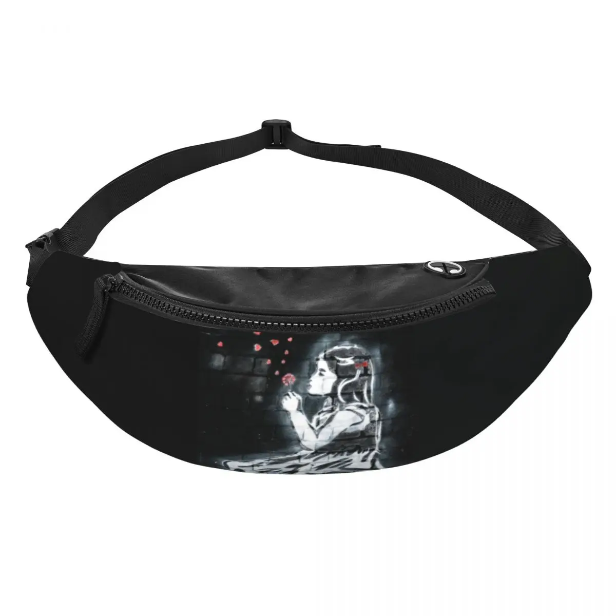 Banksy Pulp Fiction Funny Print Fanny Pack for Traveling Women Men Street Grafitti Art Crossbody Waist Bag Phone Money Pouch