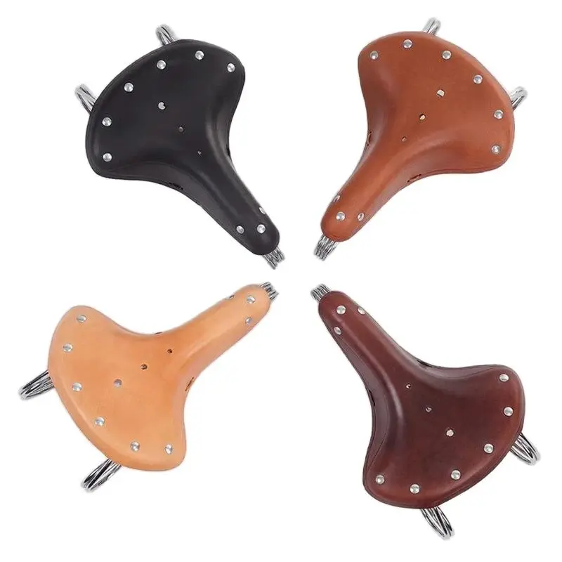 

Bicycle Saddle Vintage Material Pure Cowhide 100% Bike Saddle Bag Size: 23X27cm Riding Accessories