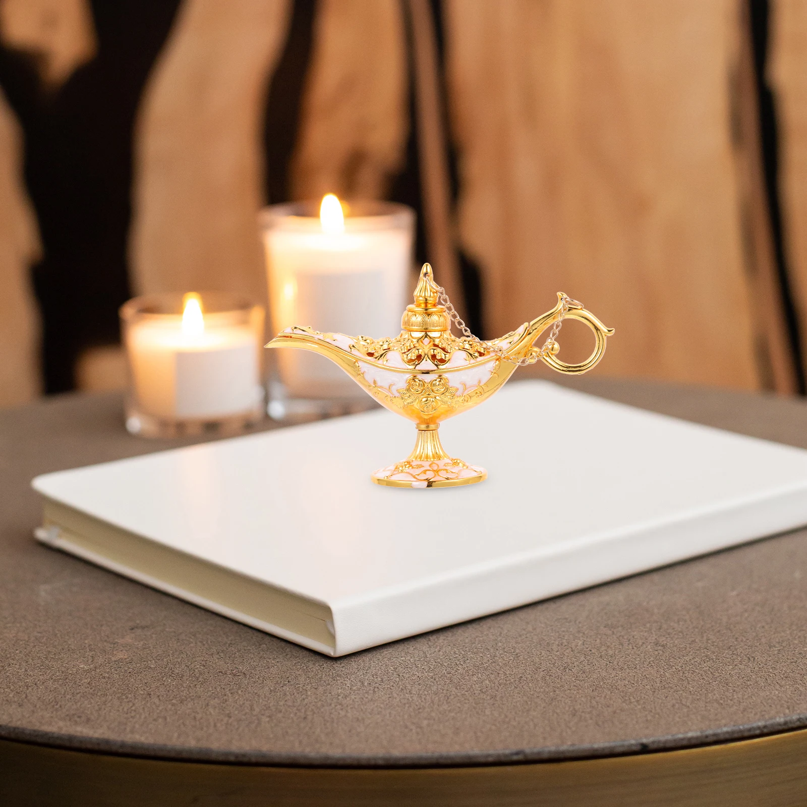 

Decor Zinc Alloy nament Retro Style Desktop Home Decoration Portable Lighting Table Piece