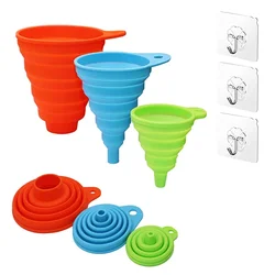 Silicone Collapsible Foldable Funnel Household Kitchen Cooking Tools Portable Wine Mini Portable Oil Pot Funnel