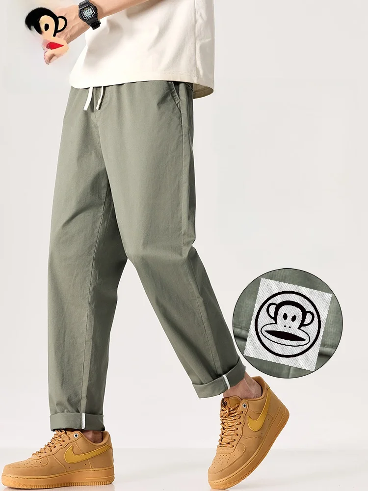 

Мужские повседневные брюки Paul Frank из чистого хлопка, свободные, прямого кроя, в стиле рабочей одежды, модные, винтажные, для осени