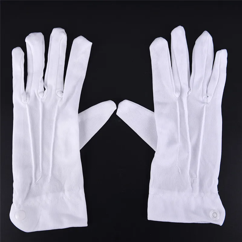 Gants Formels Blancs pour Femme et Homme, Accessoire d'Inspection, 1 Paire