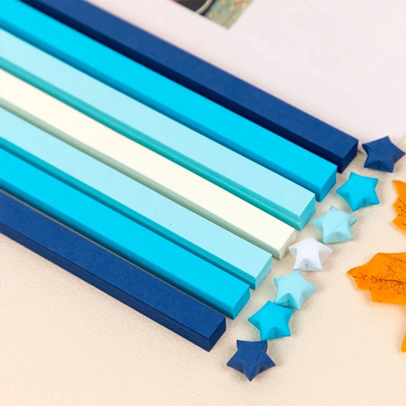 540pcs Gradient Color Series Star Origami Long Strip Origami DIY Creative Origami Handmade Items Home Decor