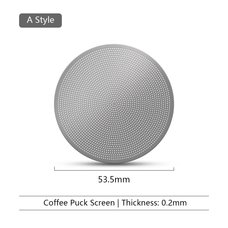 Espresso Koffie Puck Screen 0.2mm Espresso Filterhouder 51/53/58.5mm Voor Delonghi Breville Filterhouder Accessoire Barista Tool
