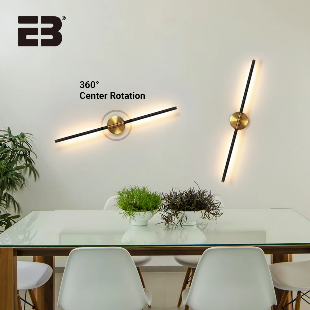 Luz de pared LED recargable desmontable 4400mAh USB tipo C lámpara de dormitorio lámpara de pared Interior regulable magnética oro 80CM ﻿