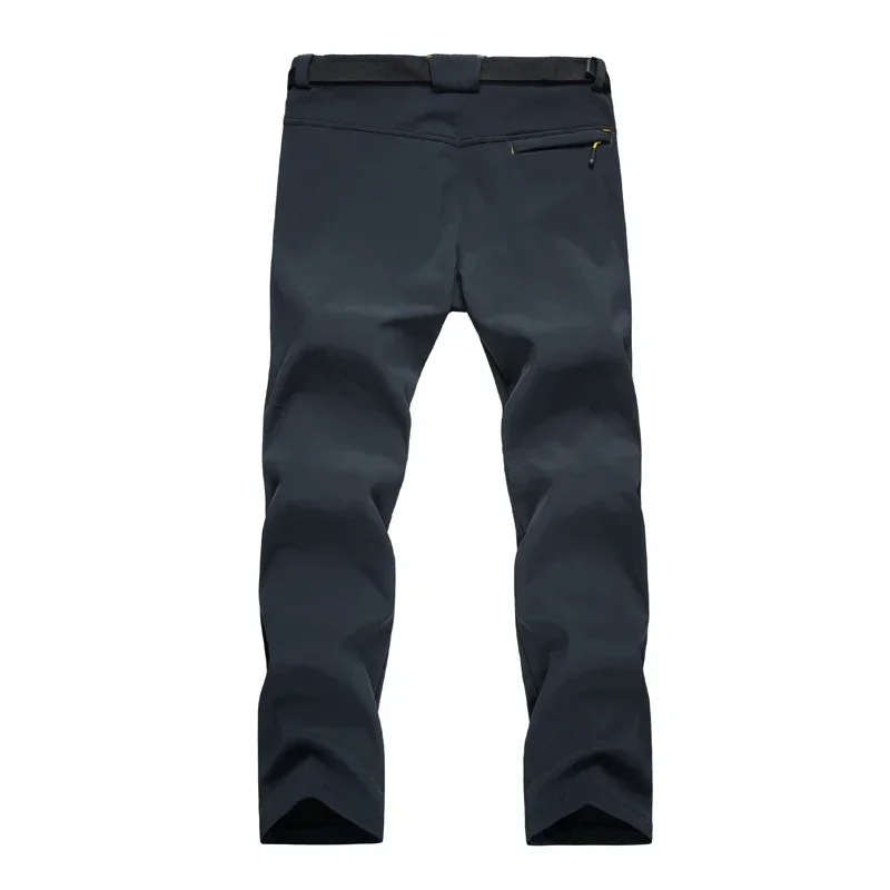 Men's Waterproof Hiking Pants Outdoor Fleece Lined Snow Ski Pants Winter Softshell Snowboard Pants