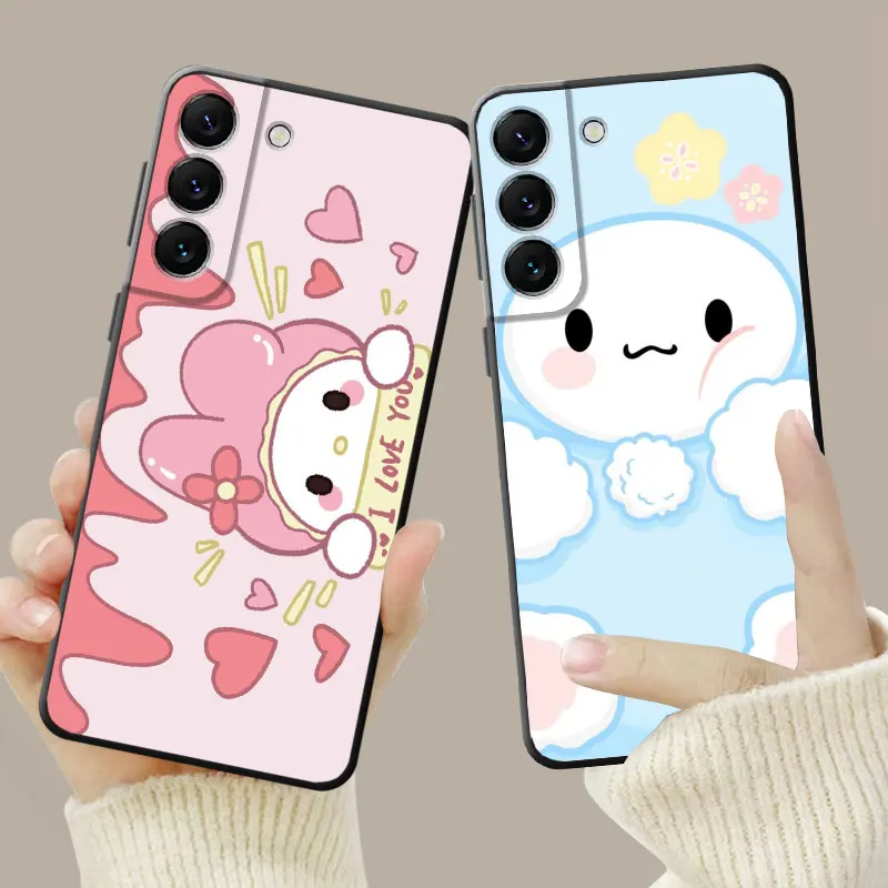 Pokrowiec na telefon Pochacco My Melody Cinnamoroll do Samsung Galaxy S23 S22 S21 S20 FE Ultra S10 S9 S8 Plus Note 20Ultra 10Plus okładka