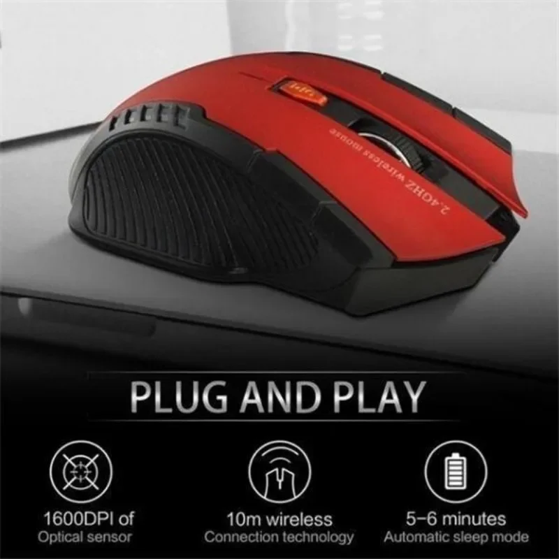 Mini Portable Mouse Mice 2.4GHz Wireless Optical Game Mouse for PC Laptop Computer USB Receiver