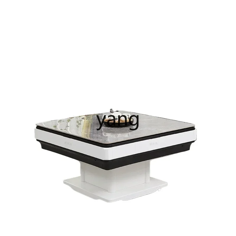 YJQ coffee table rock slab ultra-thin mahjong machine roller coaster electric lift automatic dining table dual-purpose