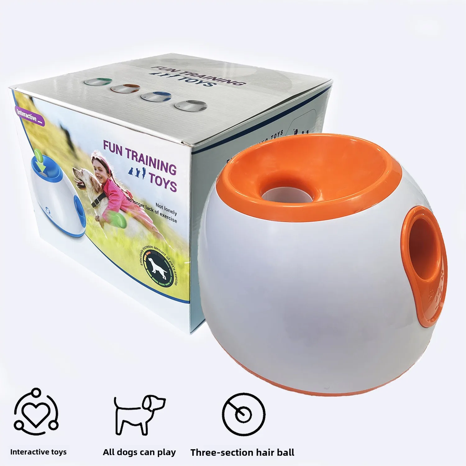 Pet Dog Tennis Automatic Launcher, Pet Throwing Machine, Intelligent Adjustable Interactive Toy Serving Machine