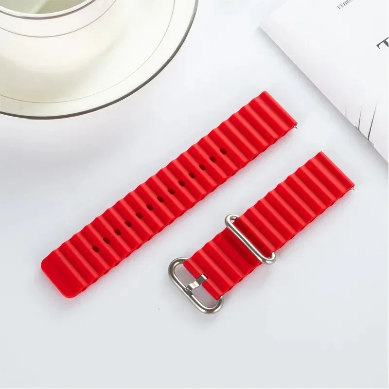 22mm Ocean Loop Band For OnePlus Watch 3 2 2R Sport Silicone Strap Bracelet For Oppo Watch 4Pro X X2/OnePlus 46mm Wristband Belt