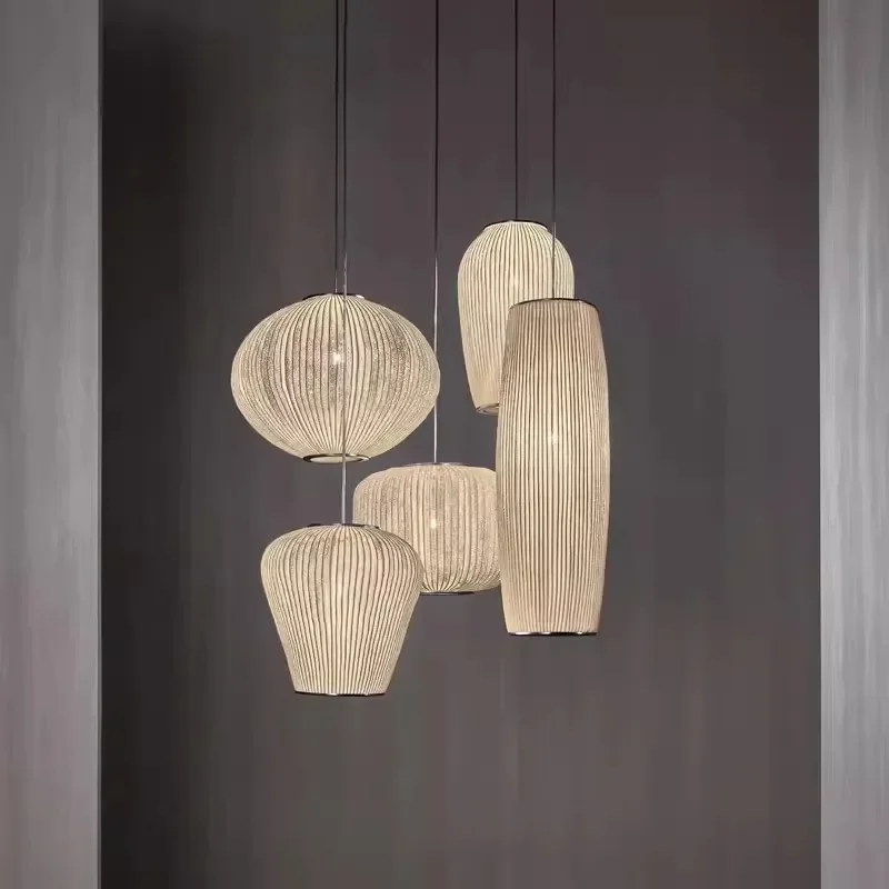 SANDYHA Nordic Stainless Steel Designed Chandeliers Living Room Pendant Lights Dining Table Bedroom Home Decor Lamparas Lustre