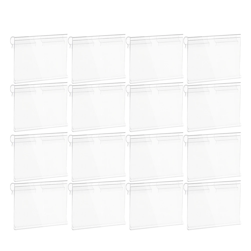 

120Pcs Shelf Label Holders Transparent Reusable PVC Sign Holder Stand for Supermarket Price Display Retail Storage Bins