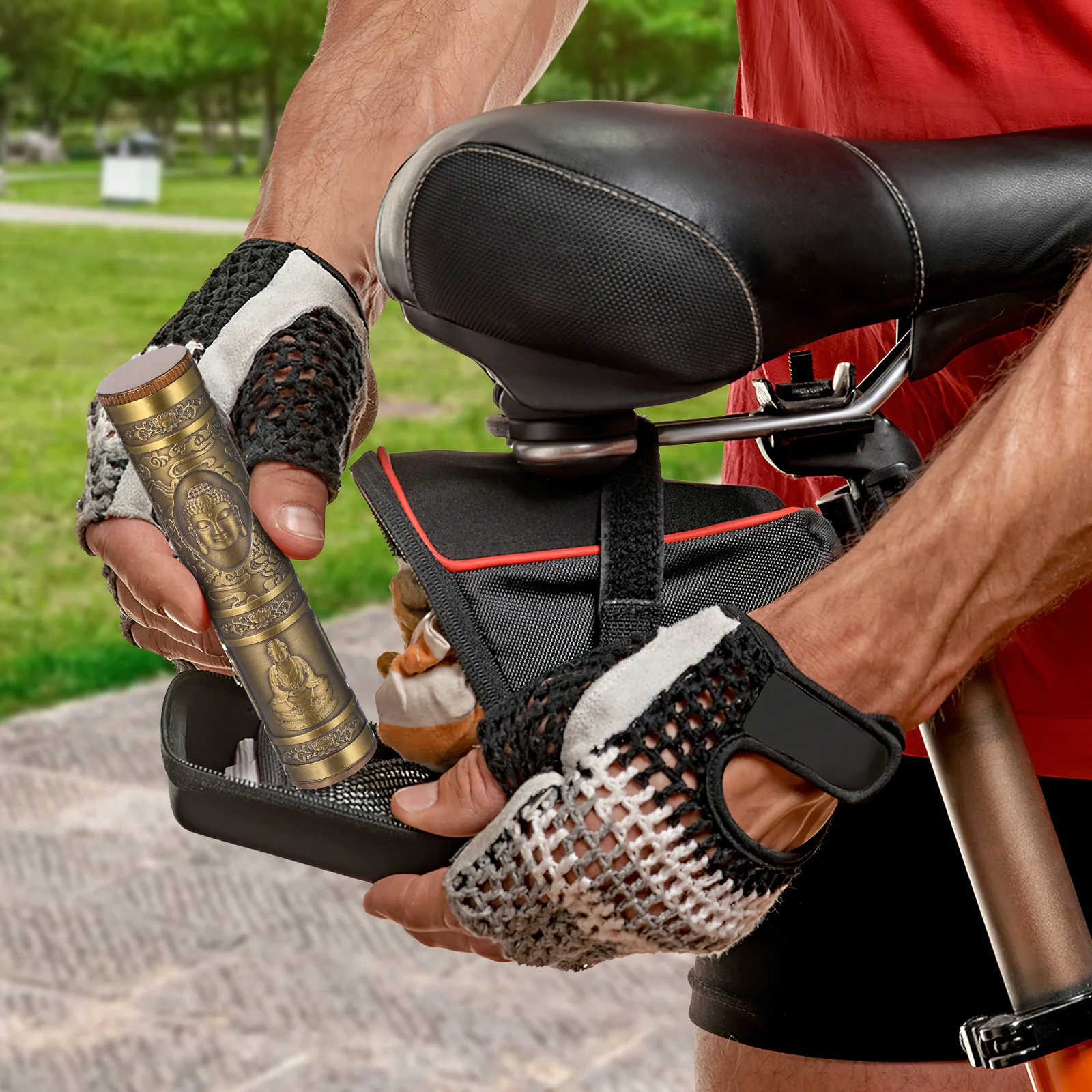 

Metal Buddha Cigarette Case Zinc Alloy Portable Round Tube Airtight Anti- Smoke Holder For Outdoor Camping Travel Decor