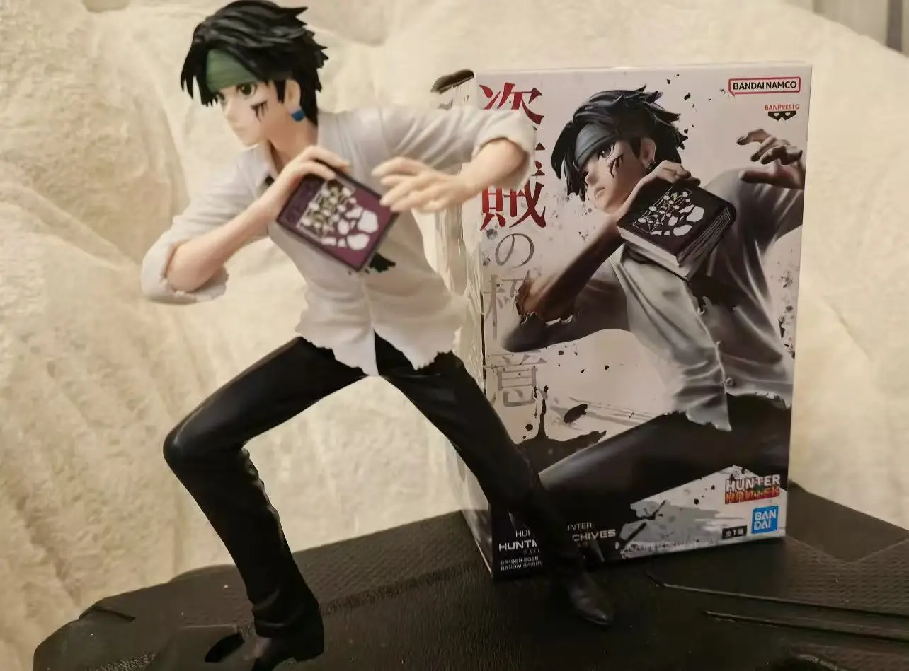 

In Stock Bandai Original Banpresto HUNTER×HUNTER Chrollo Lucilfer 18CM PVC Anime Figure Model Decoration Collectible
