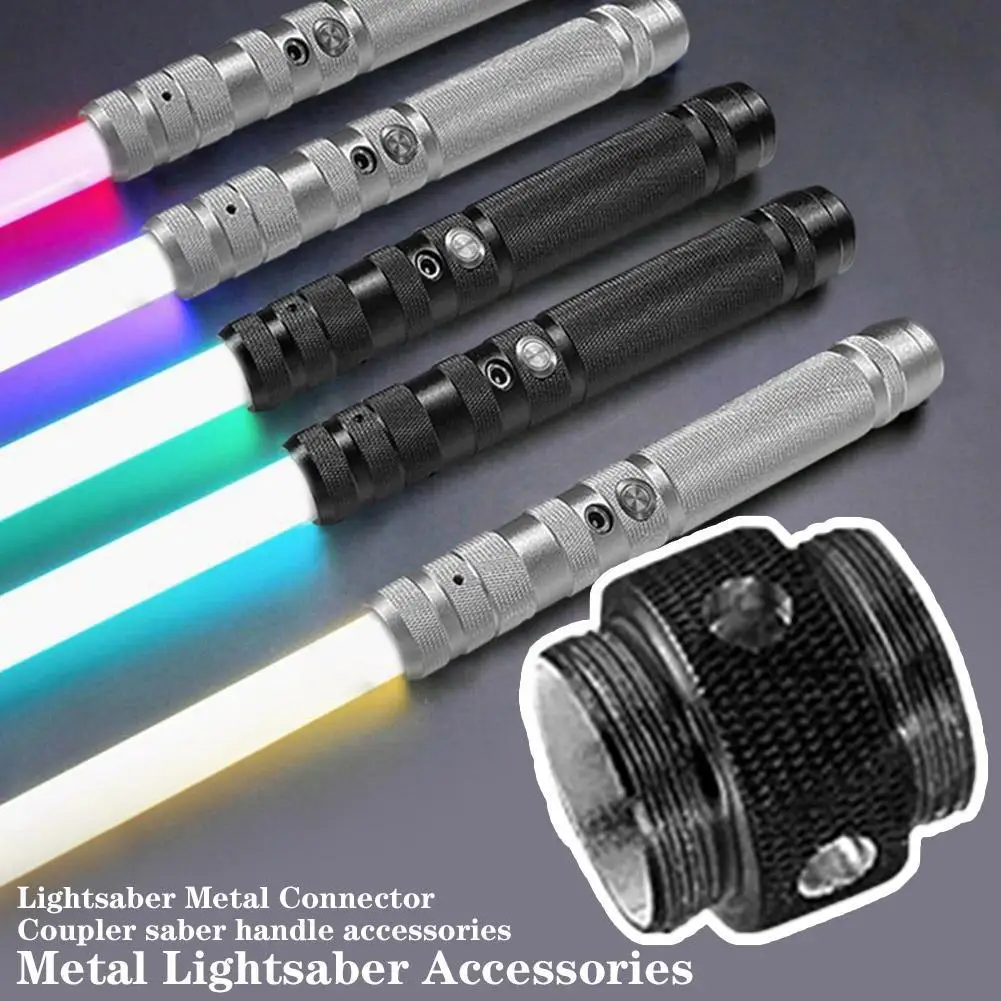 Lightsaber Metal Connectors Led Flash Stick Hit Sound Lighting Alloy Grip Colorful Toys Coupler Kids Cosplay Effect Accesso M1z5