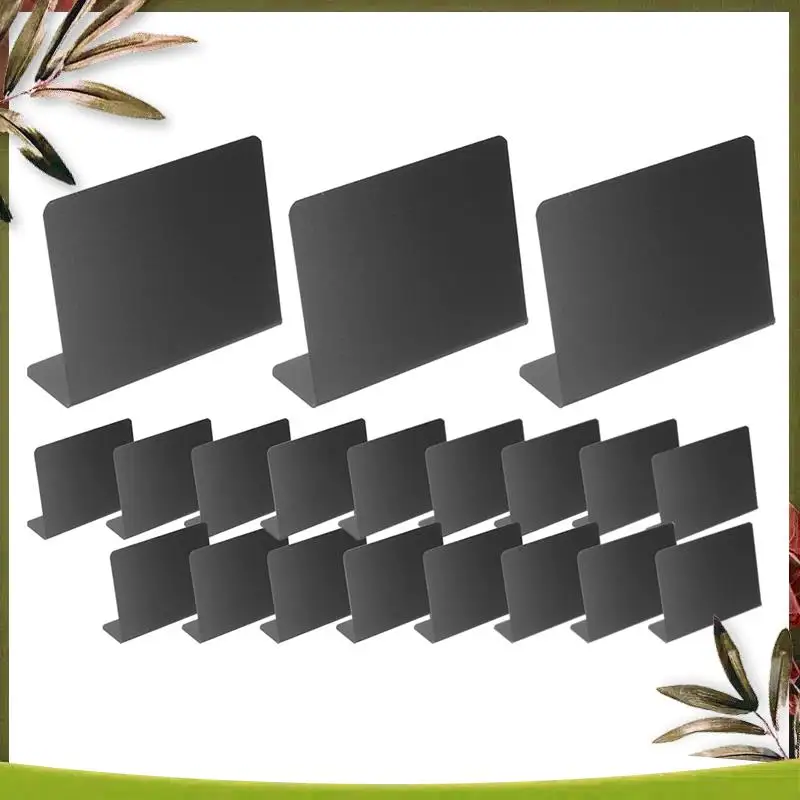 New-20Pcs Table Signs Food Board Buffet Party Labels Message Blackboard Chalk Table Display Price Tabletop Durable Easy Install