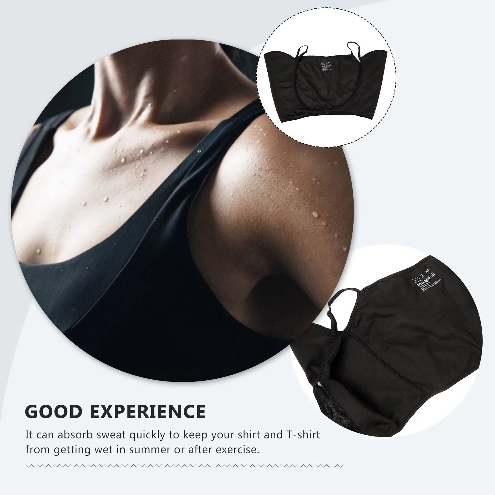 سترة عرق تحت الإبط قابلة للتنفس سريعة الجفاف من البوليستر للنساء للصيف سترة مقاومة للعرق قابلة للغسل لحماية الإبط للعمل في اليوجا #2