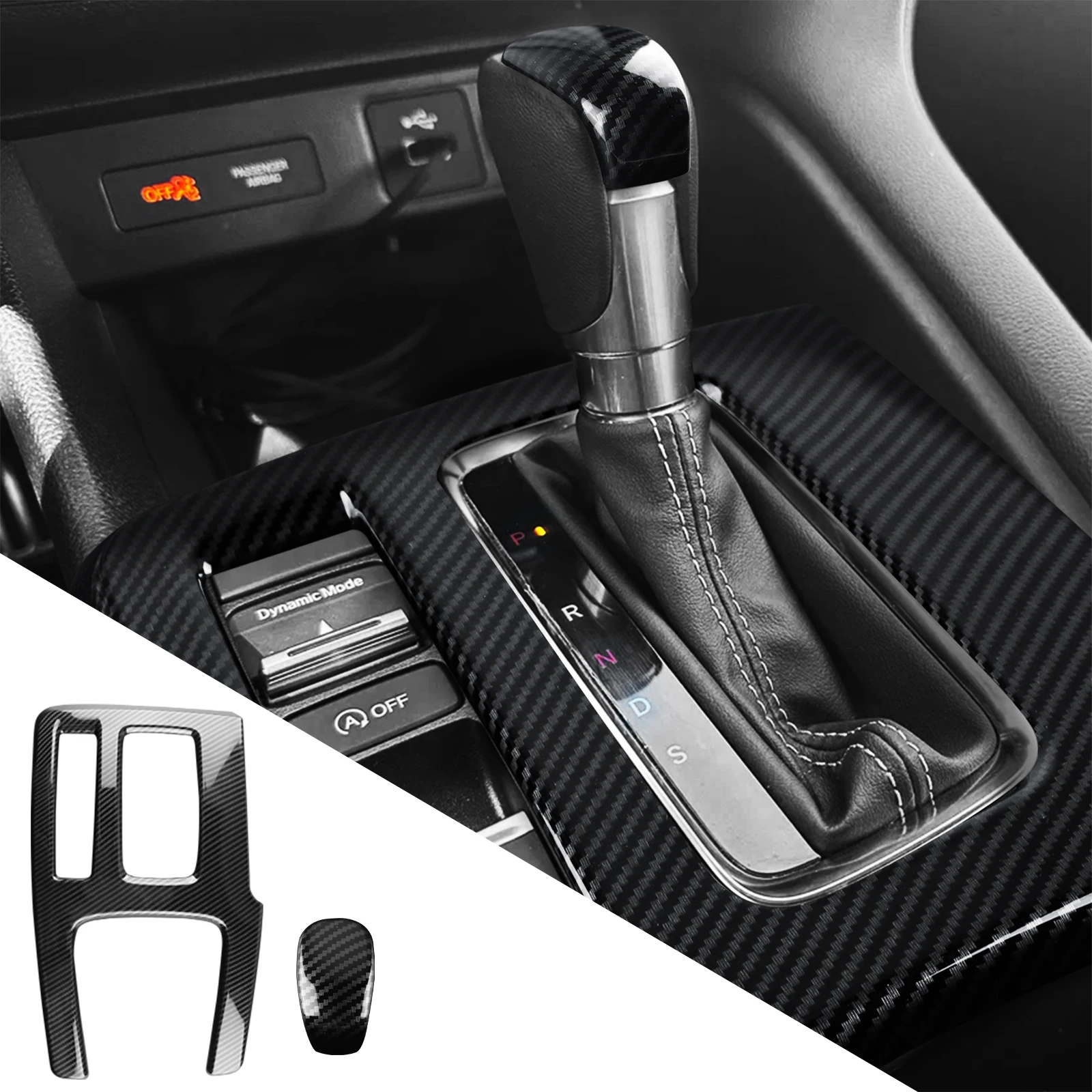 For Acura Integra 2023 2024 ABS Black Carbon Pattern Gear Shift Panel Cover Trim Car accessories Interior Modification Auto Part