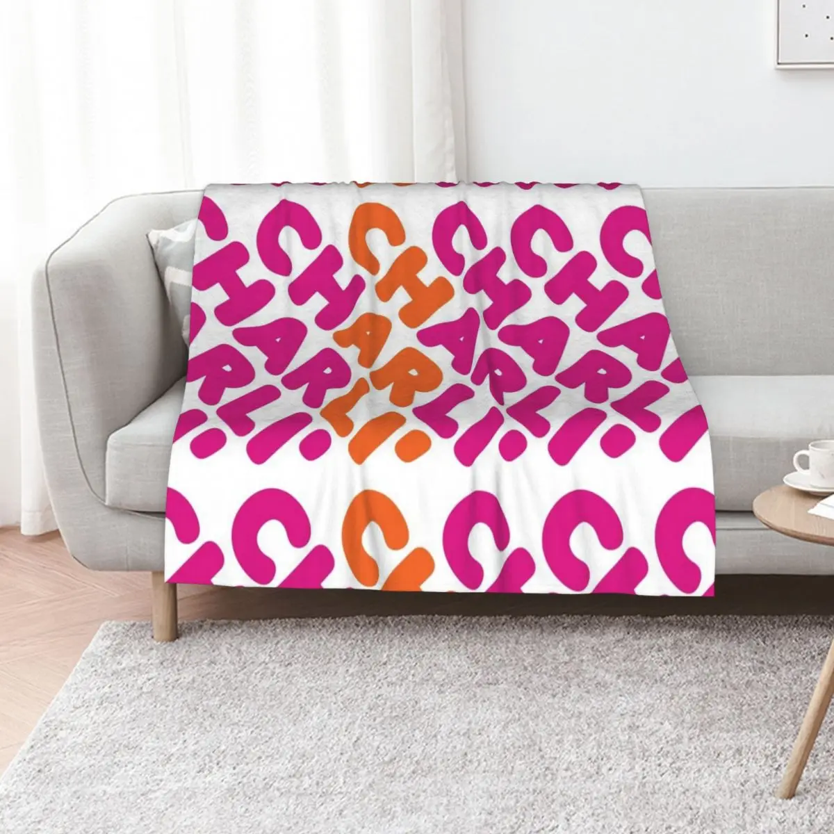 

Charli' Dunkin' Pattern Throw Blanket Vintage bed plaid Decorative Sofa Stuffeds Blankets