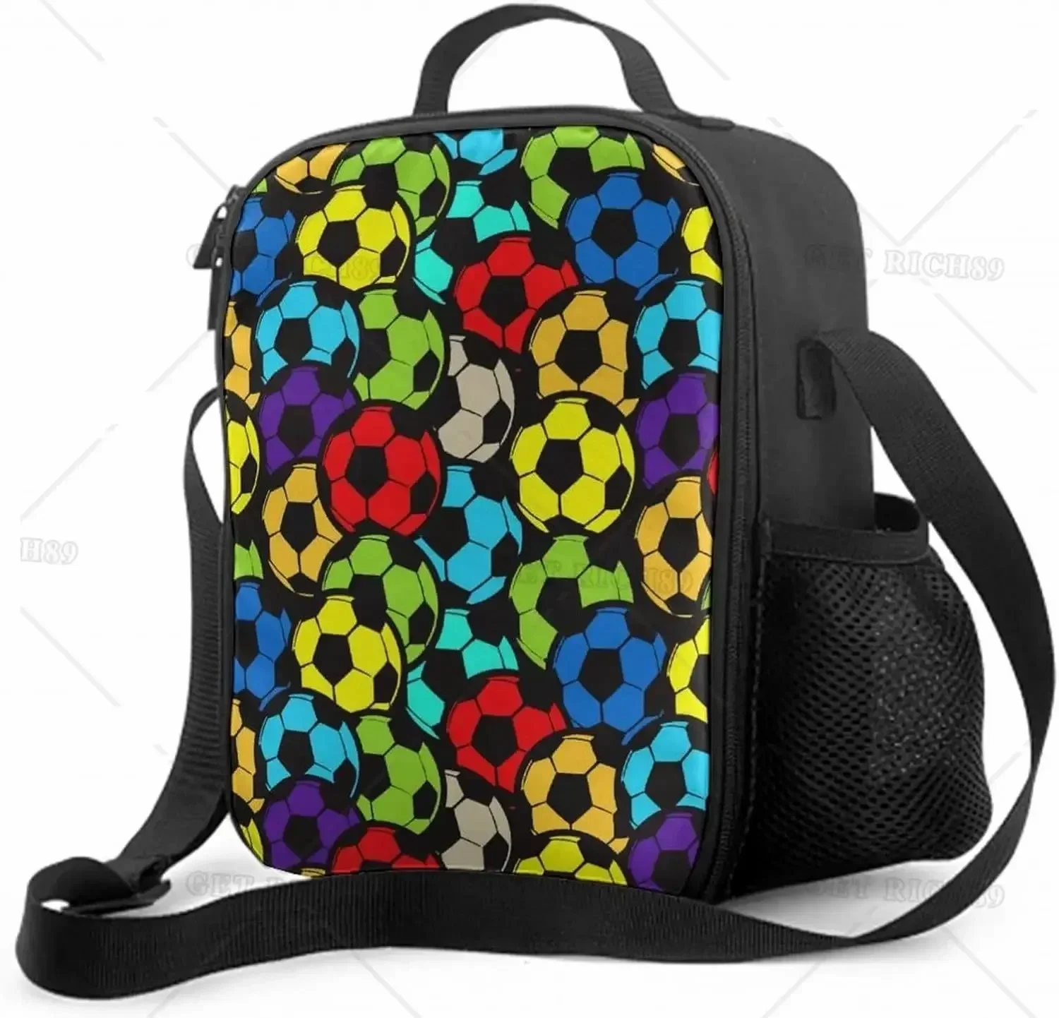 Sports Baseball Lunch Box for Boys Girls Insulated Lunch Bag for Kids Waterproof Reusable School Baseball Cooler Lunch Sacks